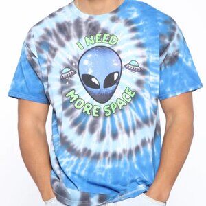FASHION NOVA MEN 'Need Space' Tie Dye Short Sleeve Tee, MultiColor, Size XL, NwT